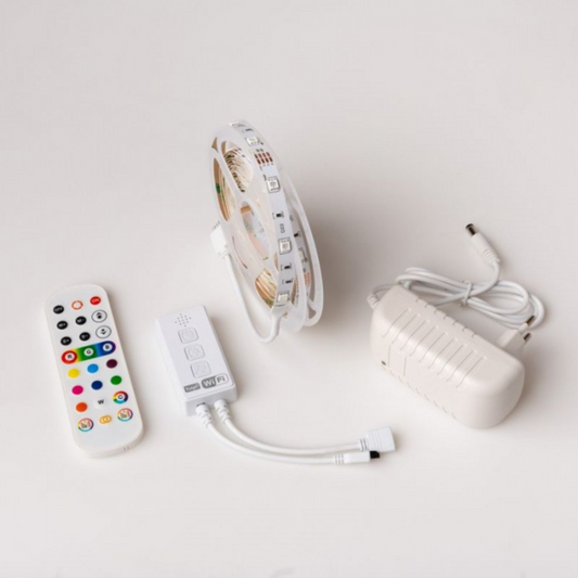 Viedā LED lente, komplekts, 7.2W/m, RGB, IP20, 5m, ar vadības iespēju no telefona - Tuya, ECOLIGHT