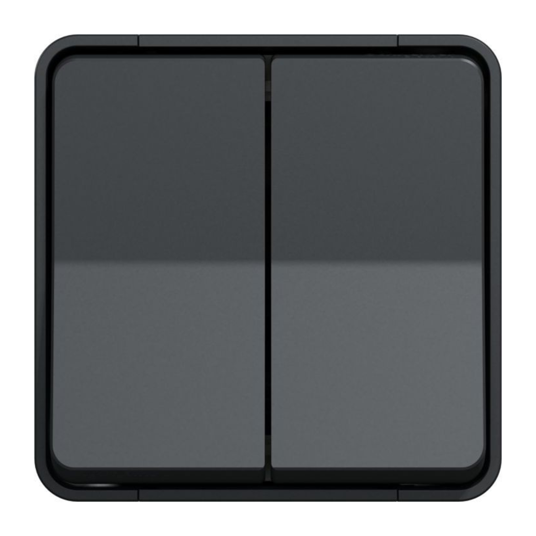Dubultais slēdzis / pārslēdzis IP55, antracīts, virsapmetuma, MUREVA, Schneider Electric