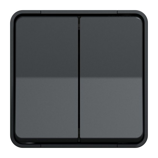 Dubultais slēdzis / pārslēdzis IP55, antracīts, virsapmetuma, MUREVA, Schneider Electric
