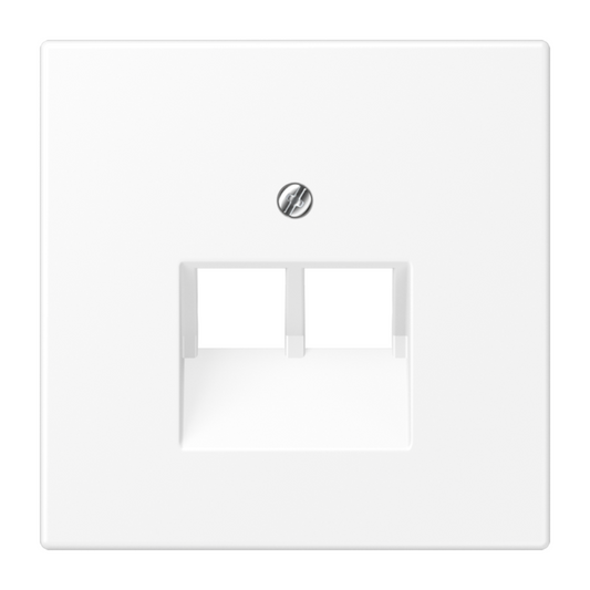 Nosegplāksne IAE/UAE datu ligzdai, 2xRJ45, matēta sniegbalta, LS990