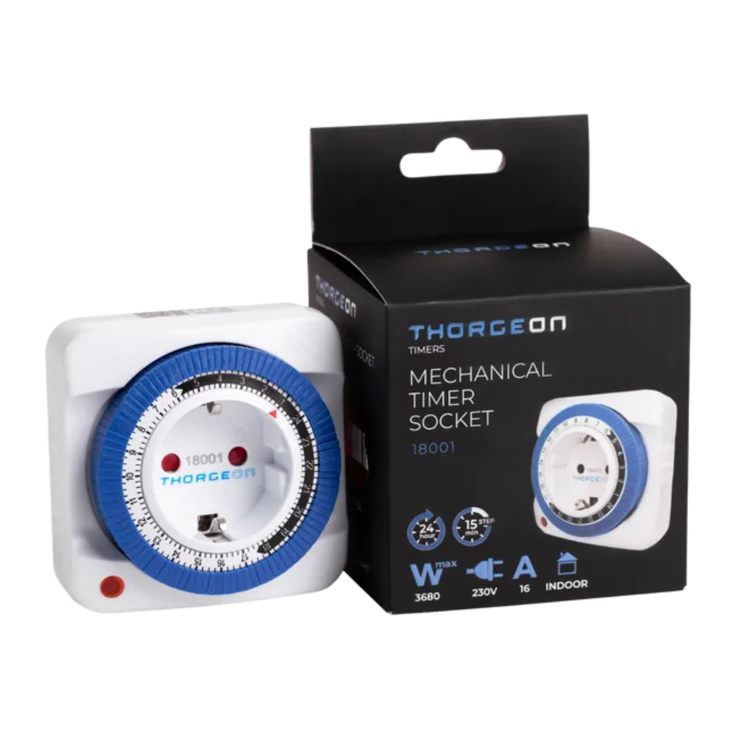 Elektromehaniskais laika relejs (taimeris) 24 stundas / 15 minūtes, Rozetē