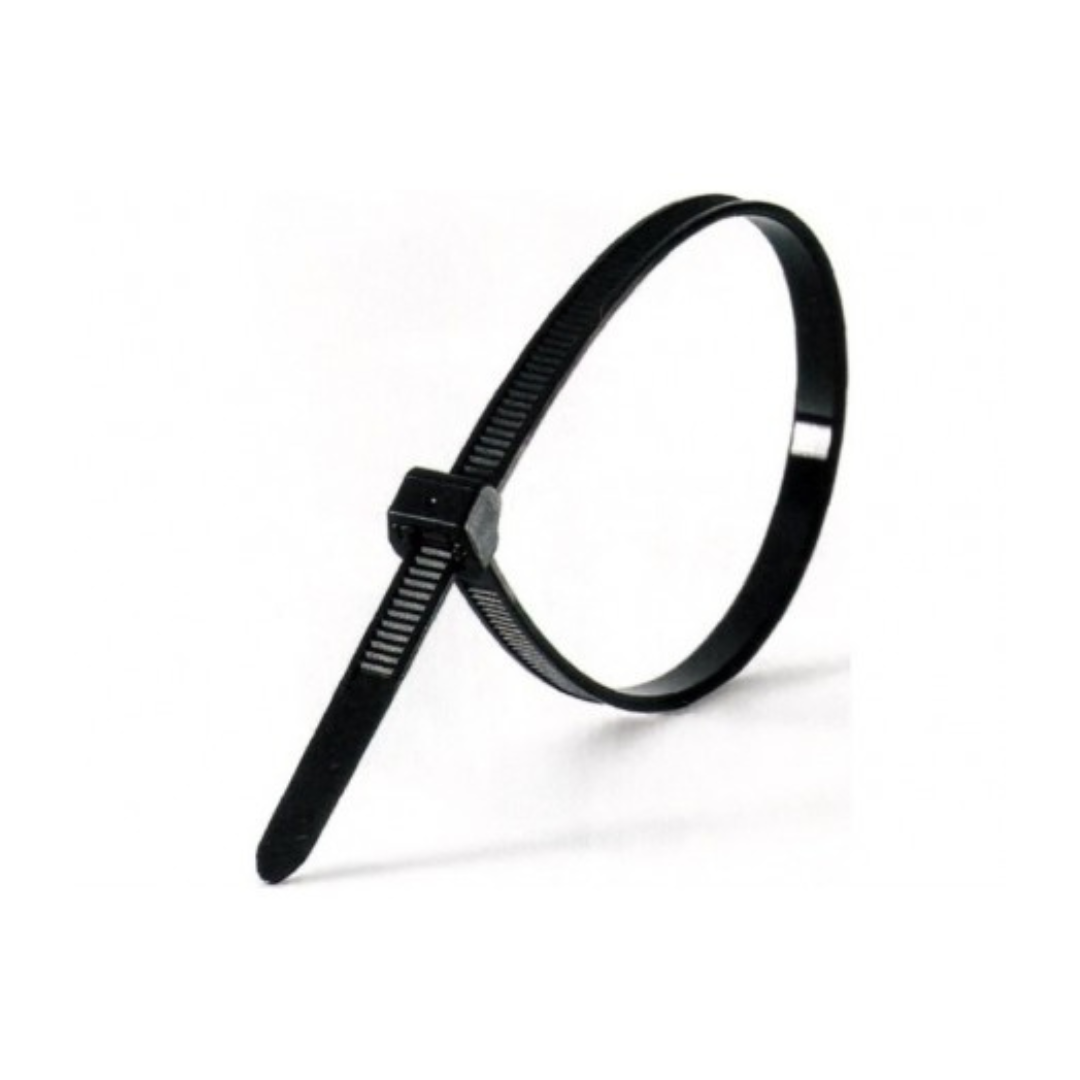 Kabeļu savilces 4.5x430mm, melnas, 100gab., SCAME