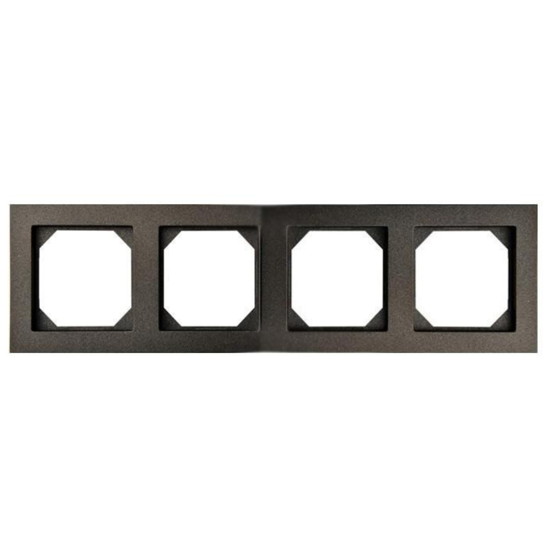 Rāmis 4-vietīgs (bez atstarpes no sienas), melns, Liregus EPSILON