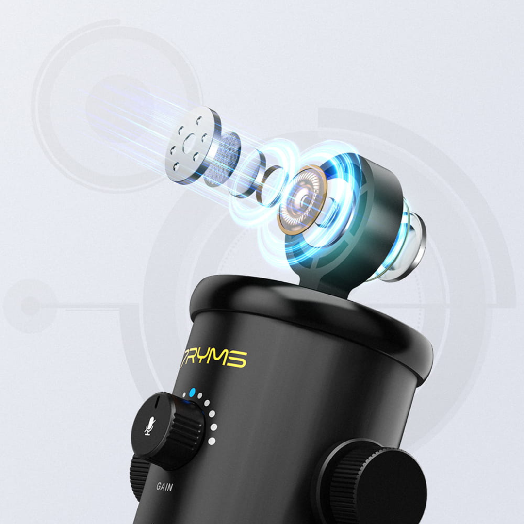 7Ryms AT20 galda kondensatora mikrofons (USB-C / USB-A)