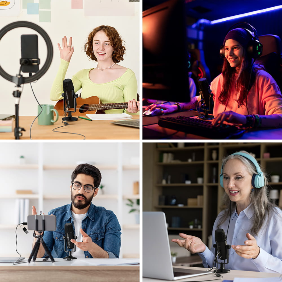 7Ryms AT20 galda kondensatora mikrofons (USB-C / USB-A)