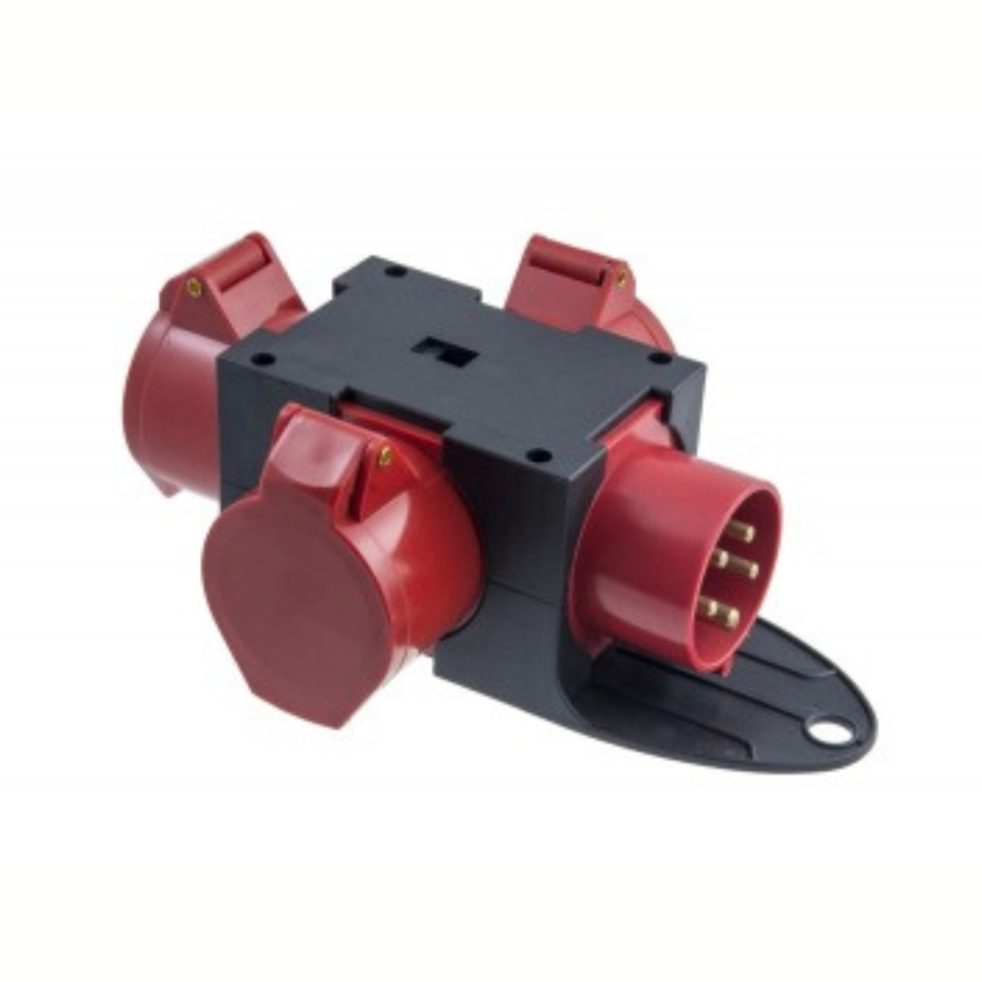 Rozešu sadalne, 3x16A/5p, ievaddakša 16A/5p, IP44, Pawbol