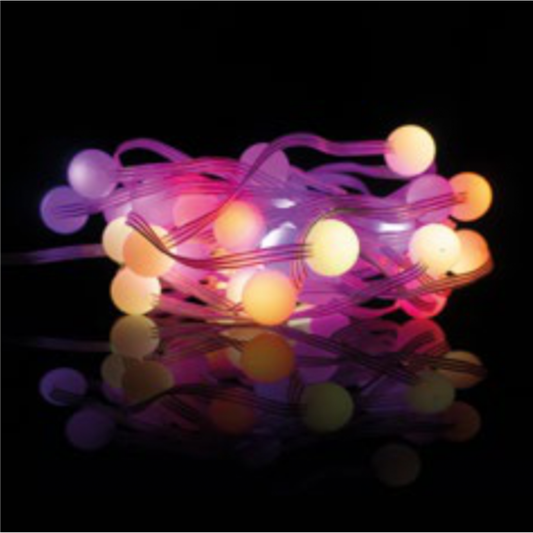 LED ziemassvētku virtene, Magic lights, 50 LED,  1 million colors Pearl, 5m, DC5V, IP65/IP20, Bluetooth