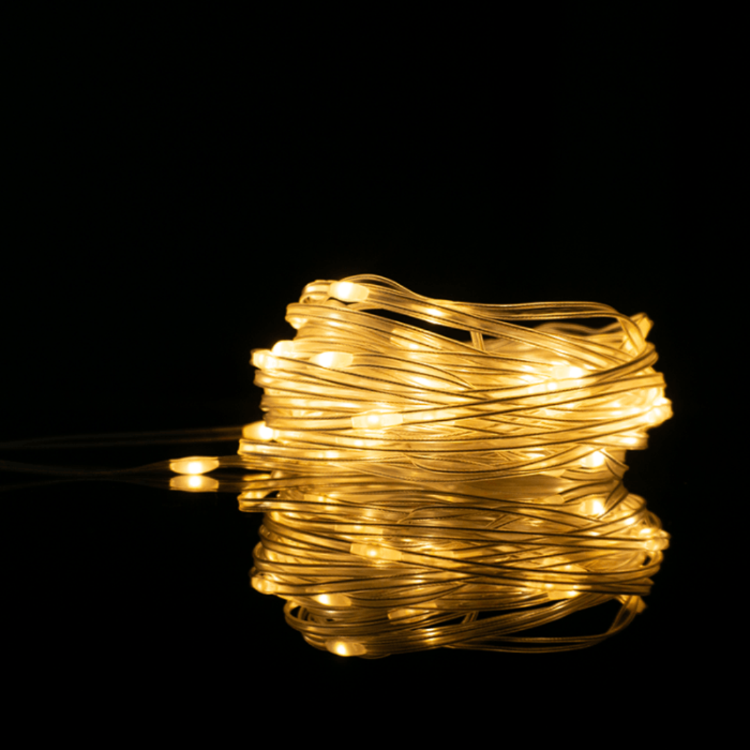 LED ziemassvētku virtene, Magic lights, 300 LED, 3000K, 30m, DC5V, IP65/IP20, Bluetooth