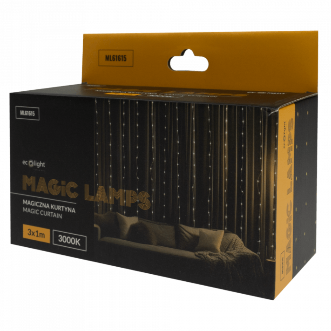 LED ziemassvētku virtene, Magic lights, 200 LED, 3000K, 3m x 1m, DC5V, IP65/IP20, Bluetooth