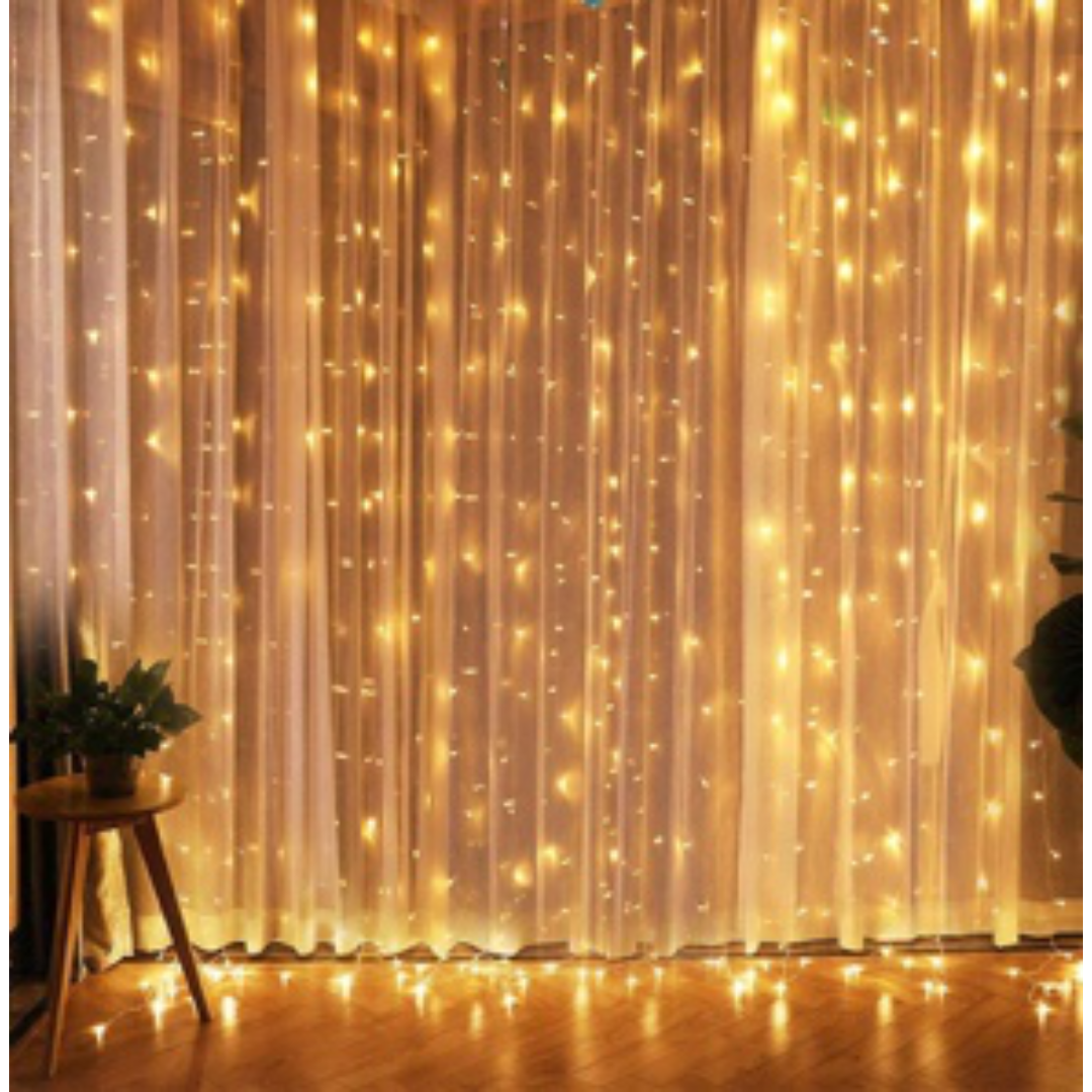 LED ziemassvētku virtene, Magic lights, 200 LED, 3000K, 3m x 1m, DC5V, IP65/IP20, Bluetooth