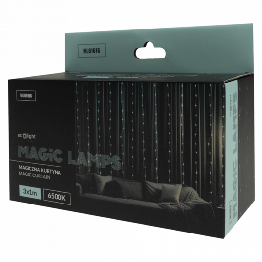 LED ziemassvētku virtene, Magic lights, 200 LED, 6500K, 3m x 1m, DC5V, IP65/IP20, Bluetooth