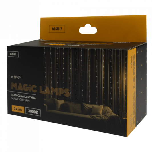 LED ziemassvētku virtene, Magic lights, 400 LED, 3000K, 3m x 2m, DC5V, IP65/IP20, Bluetooth