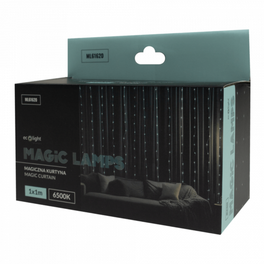LED ziemassvētku virtene, Magic lights, 100 LED, 6500K, 1m x 1m, DC5V, IP65/IP20, Bluetooth