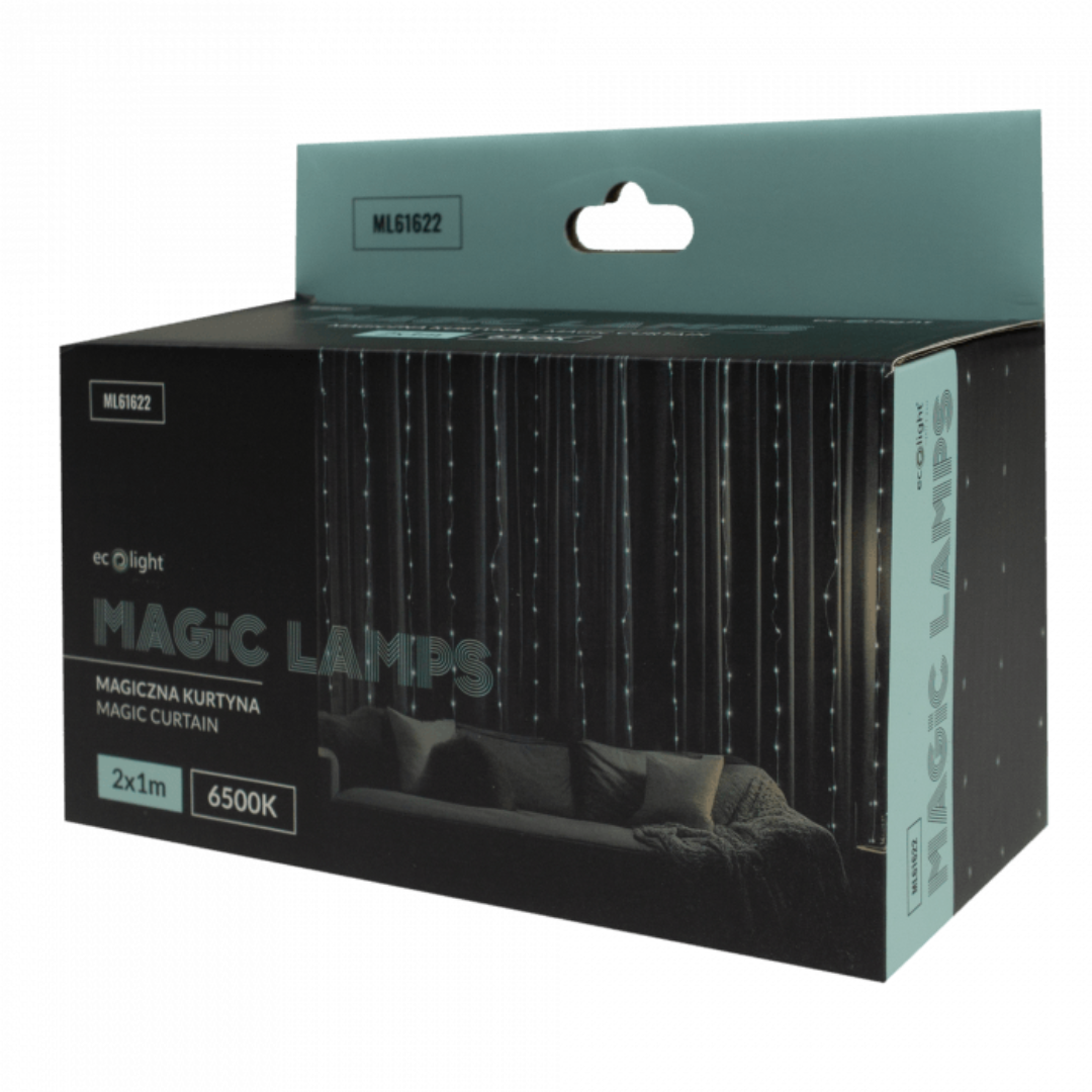 LED ziemassvētku virtene, Magic lights, 200 LED, 6500K, 2m x 1m, DC5V, IP65/IP20, Bluetooth