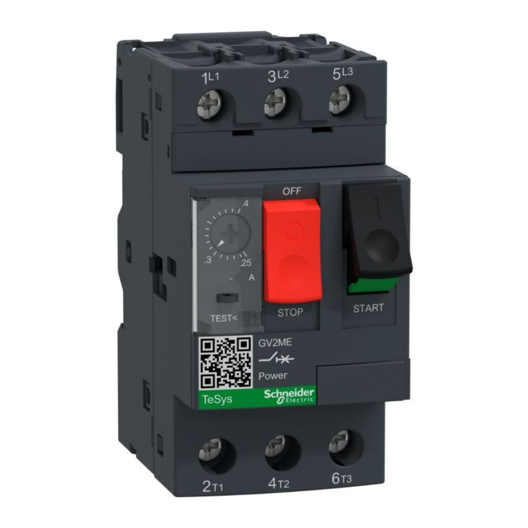 Motora automāts, 0.55kW, 1-1.6A, 22.5A, GV2ME06, Schneider Electric