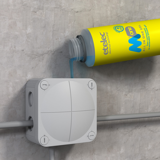 Ātri cietējošs divu komponentu elektroizolācijas gēls 2in1 pudelē 0.6L, MPone, Etelec