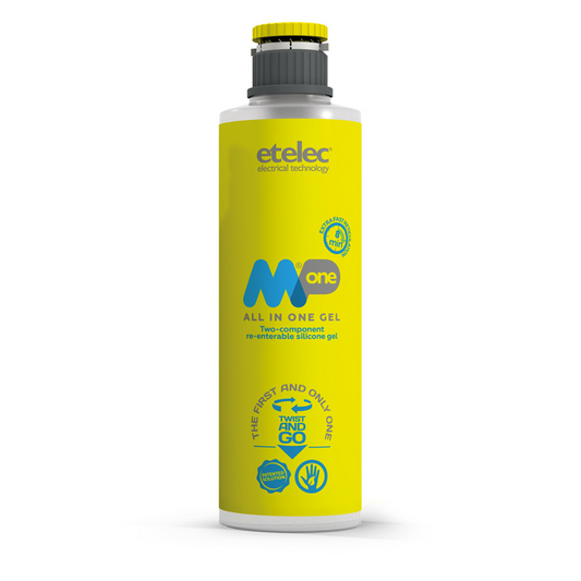 Ātri cietējošs divu komponentu elektroizolācijas gēls 2in1 pudelē 0.9L, MPone, Etelec