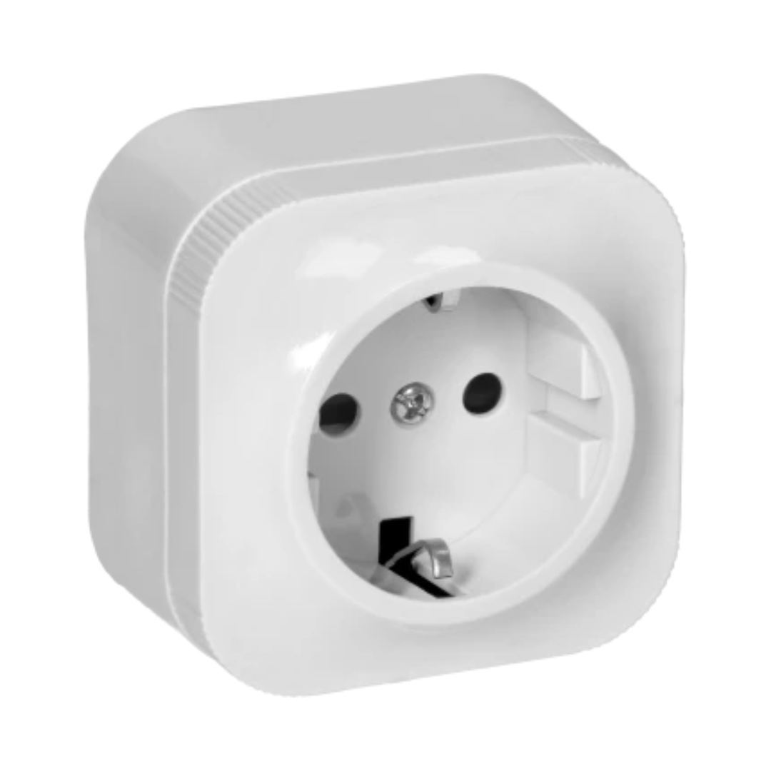 Kontaktligzda a/z, virsapmetuma, balta, ORNO / TIMEX