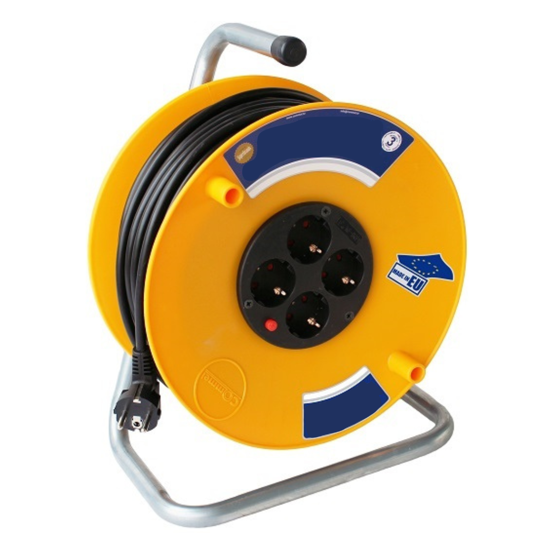 Pagarinātājs uz spoles 50m, vads 3x1.5, 16A, 3500W, IP20, Spector Light