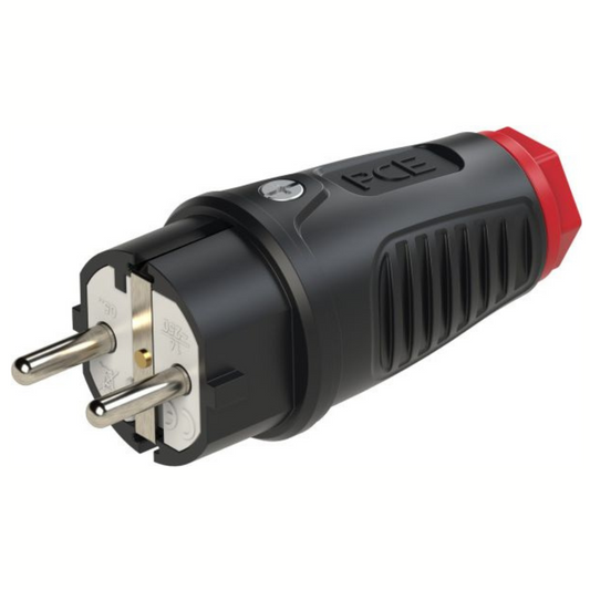 Kontakt dakša 16A, 250V, 3p (2P+E), IP54, melna ar sarkano, TAURUS2, PCE