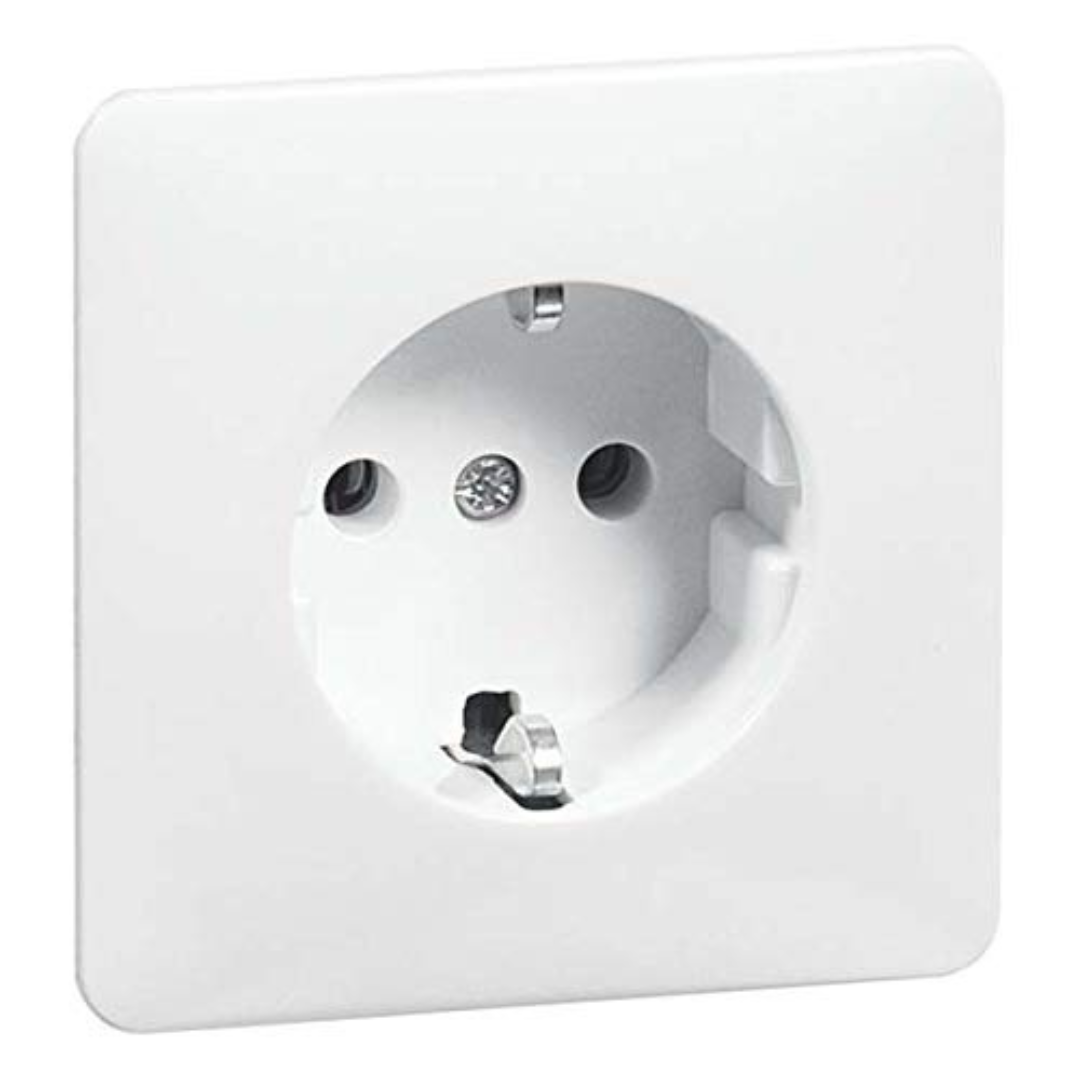 Rozete, balta, zemapmetuma, 16A, 250V, IP20, Peha by Honeywell, Vācija