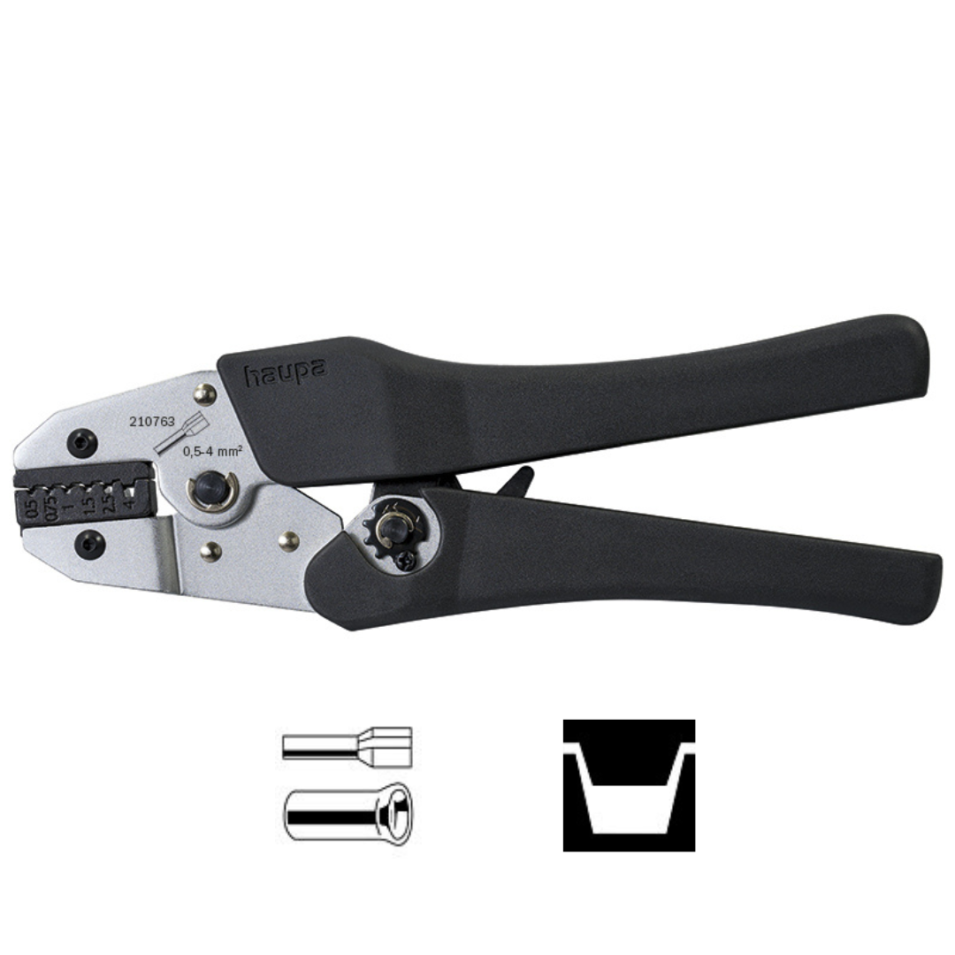 Izliektas presknaibles, 0,5-4mm2, trapecveidīga apspiede, HAUPA