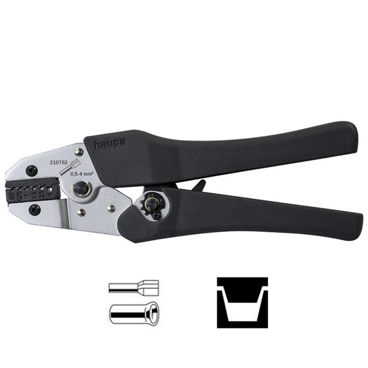 Izliektas presknaibles, 0,5-4mm2, trapecveidīga apspiede, HAUPA