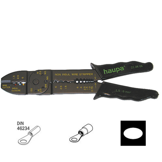 Izliektas kombinētas presknaibles / knaibles, 0,75-6mm2, HAUPA