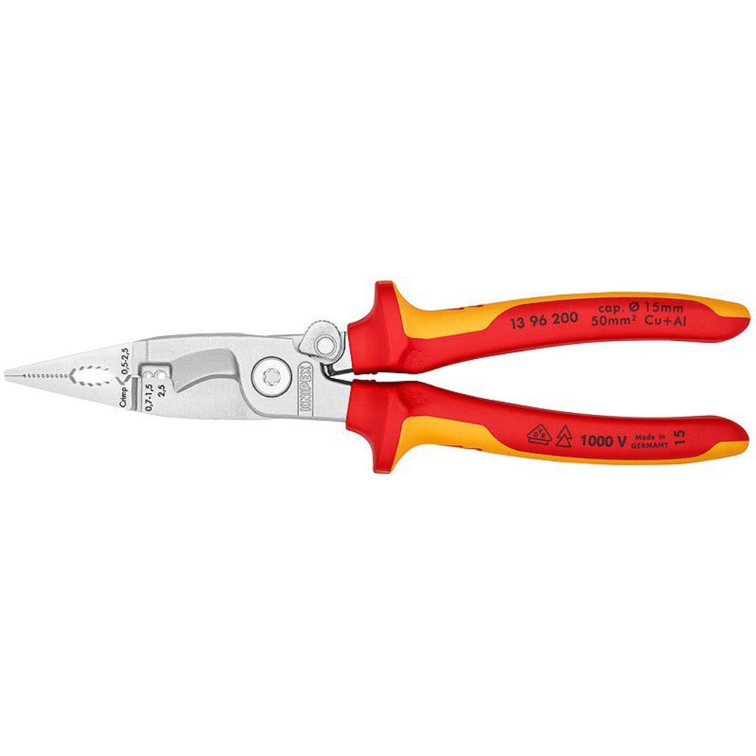 KNIPEX Izolētas knaibles elektroinstalācijas darbiem līdz 1000V, 200mm, 13 96 200