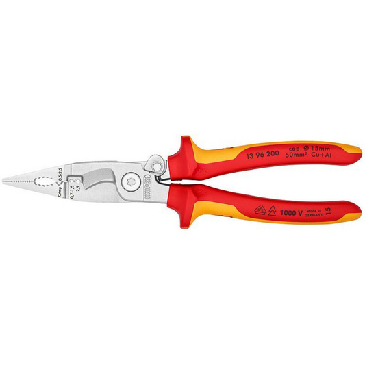 KNIPEX Izolētas knaibles elektroinstalācijas darbiem līdz 1000V, 200mm, 13 96 200
