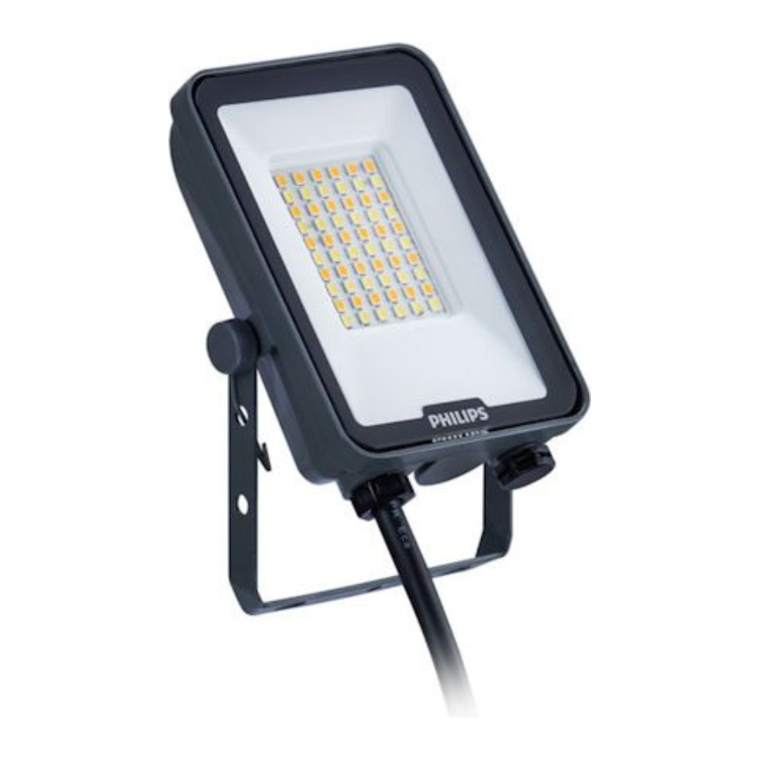 LED Prožektors, IP65, 100W, 3000K/4000K/6500K, 11000/12000Lm, BVP169, melns, Philips