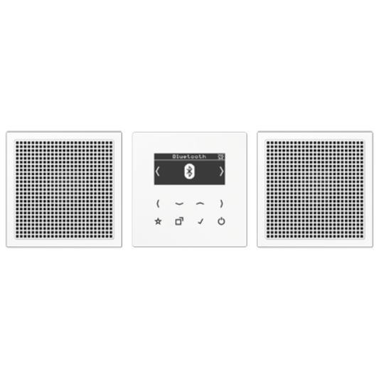 Gudrais radio DAB+ Bluetooth ar 2 skaļruņiem (Stereo), funkijas: modinātājs, temperatūra, laiks un citas. Balts, LS990