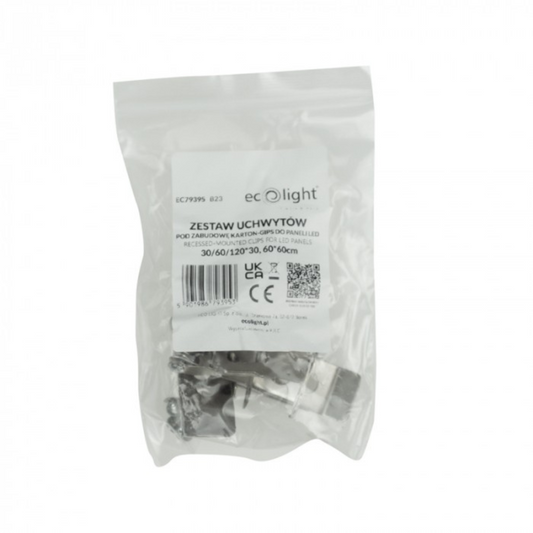 LED paneļu reģipša griestu montāžas komplekts, ECOLIGHT
