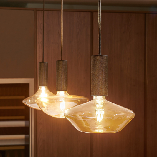 LED gaismeklis, iekarams, melns, dimmējams, Sylvania Pendant Black, 1650mm, + Sylcone retro GX200 4.5W, 2000K, IP20