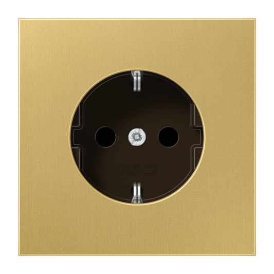 Metāliskā Rozete ar bērnu aizsardzību, klasiskais misiņš, LS990