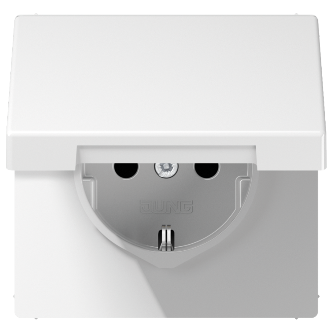 Rozete ar vāciņu IP44, balta, LS990