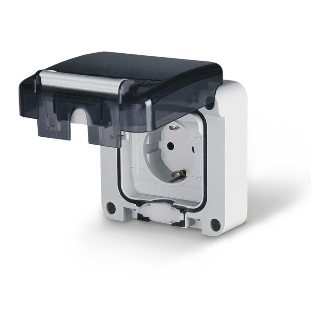 Rozete a/z, zemapmetuma, 230V, 16A, IP66, PROTECTA