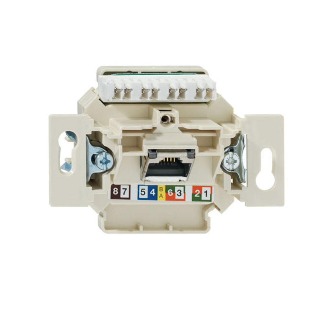 Datora / interneta ligzda mehānisms 1x8 cat5/6a U Up 0mK Rutenbeck UAE, Basic 55