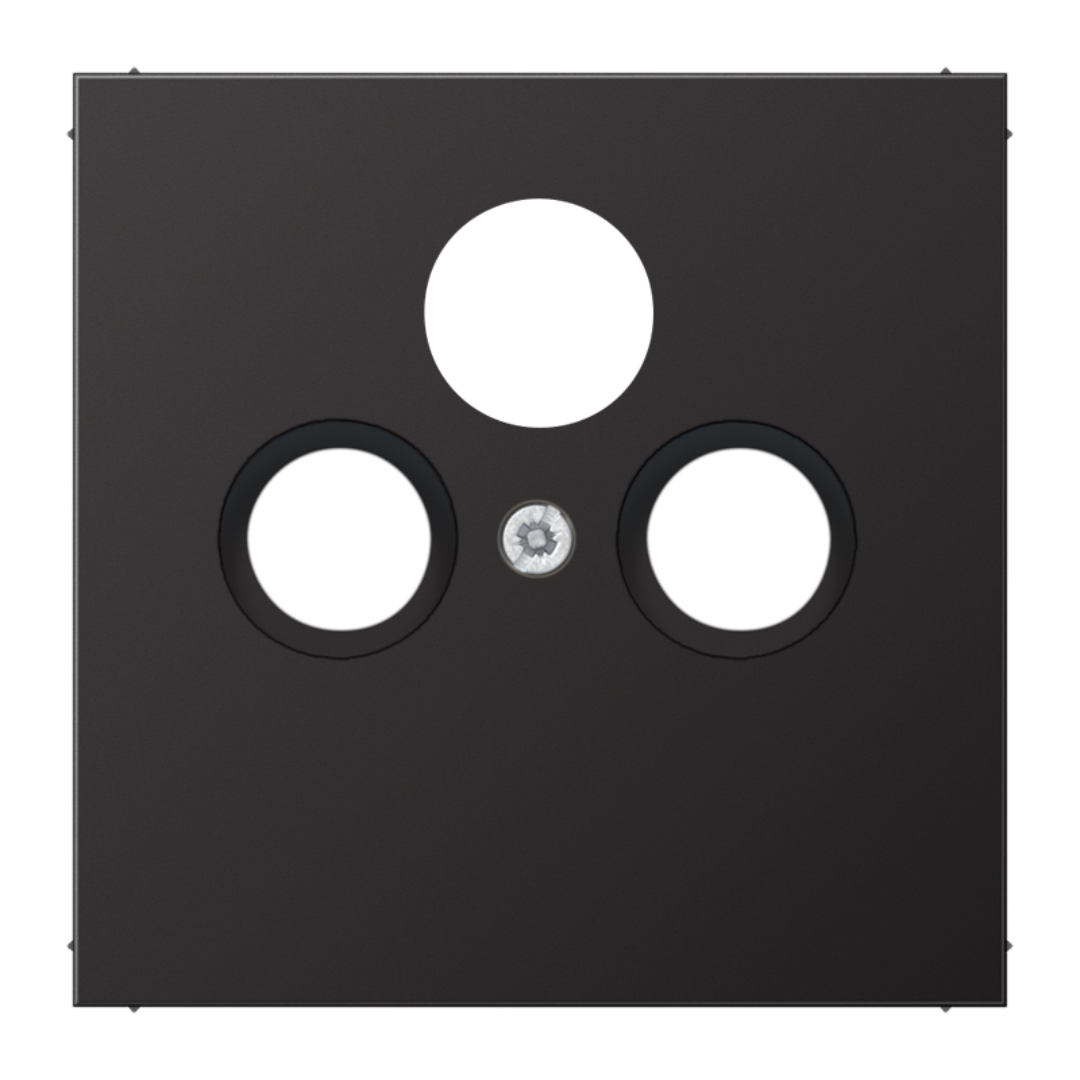 Metāliskā nosegplāksne SAT/TV ligzdai, tumša (alumīnija lakota), LS990