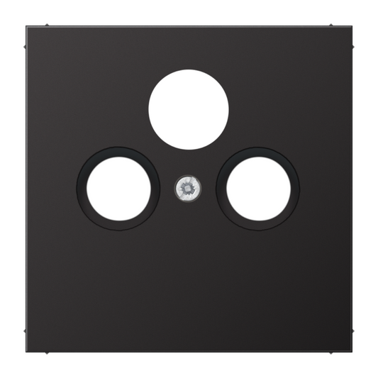 Metāliskā nosegplāksne SAT/TV ligzdai, tumša (alumīnija lakota), LS990