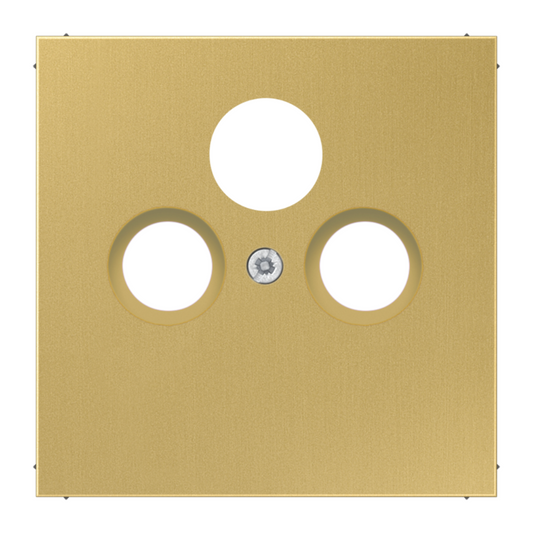 Metāliskā nosegplāksne SAT/TV ligzdai, klasiskais misiņš, LS990