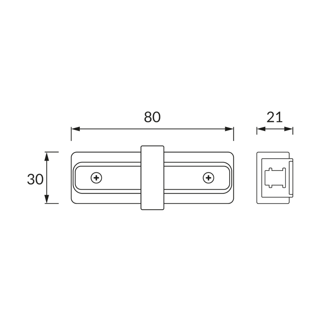1F sliedes savienotājs taisns, balts, STRUHM CONNECTOR I