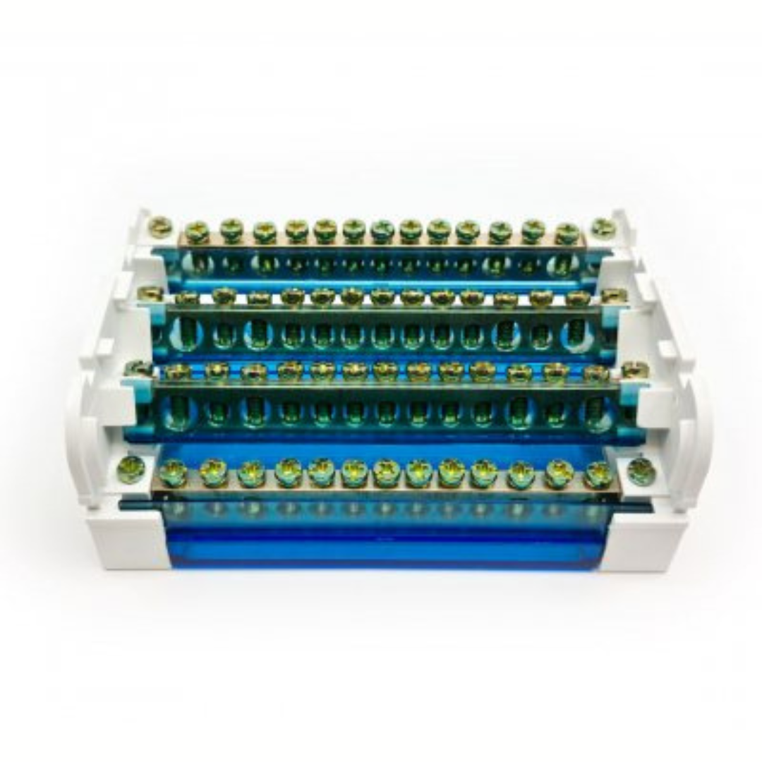 Sadales spaiļu bloks uz DIN sliedes, 4x15, 125A/500V, DB415, VEXEN