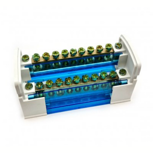 Sadales spaiļu bloks uz DIN sliedes, 2x11, 125A/500V, DB211, VEXEN