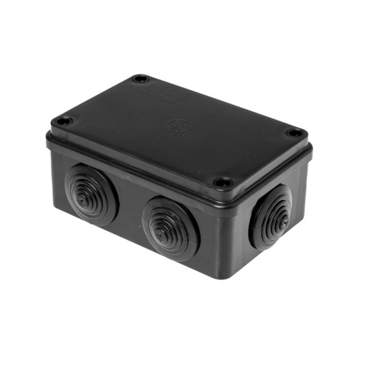Nozarkārba melna S-BOX 206C, 120x80x50mm, IP65, UV izturīga, Pawbol