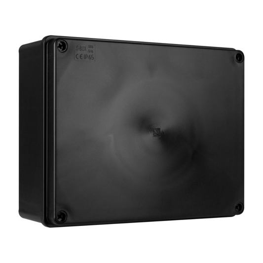 Nozarkārba melna S-BOX 516CZ, 240x190x90mm, IP65, UV izturīga, Pawbol