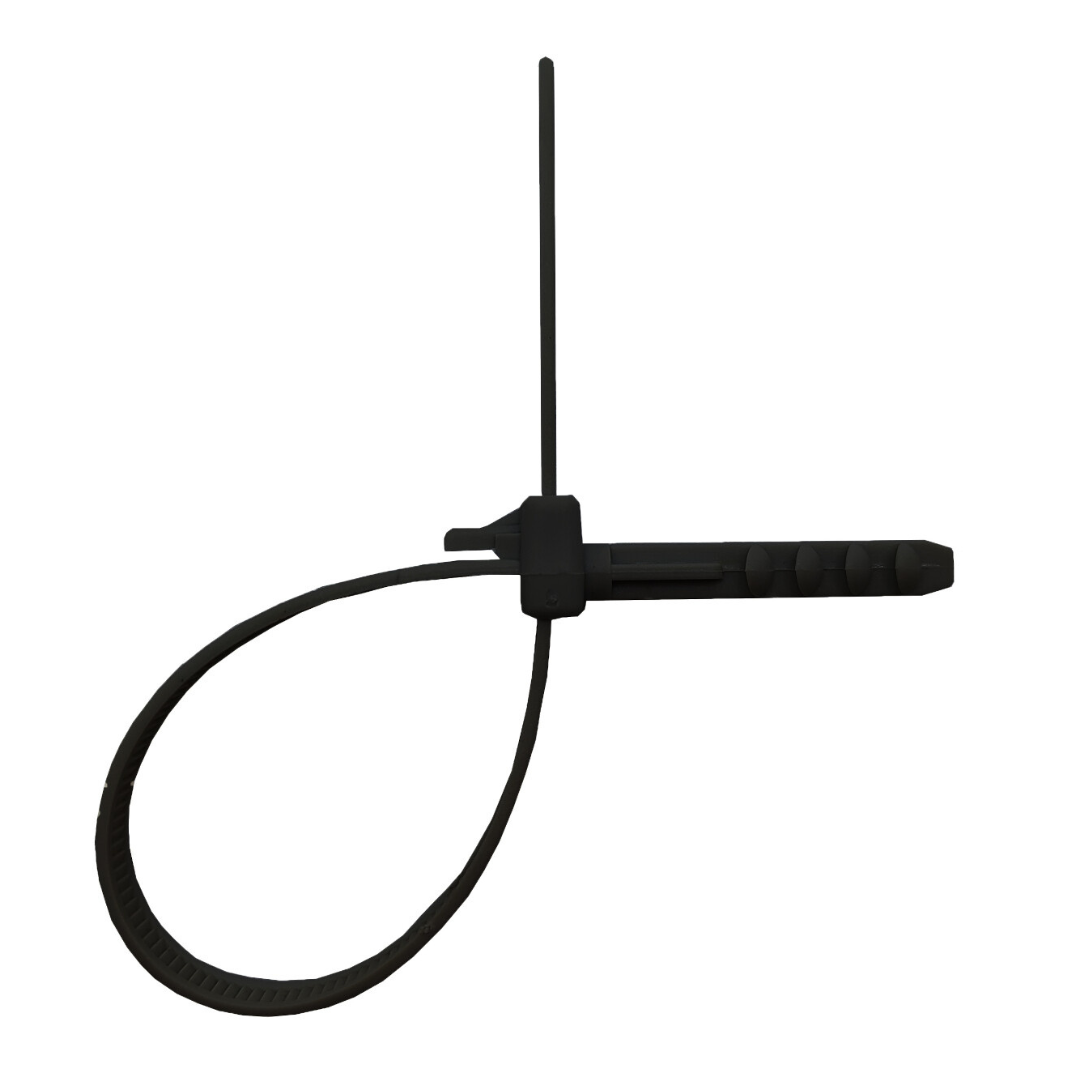 Dībelis ar atveramo saiti, 6mm, melns, 20gb./iep.