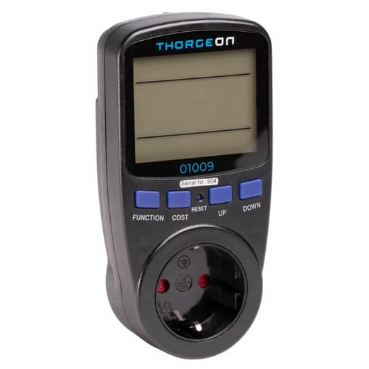 Elektroenerģijas skaitītājs 1F 16A LCD displejs, melns, Rozetē