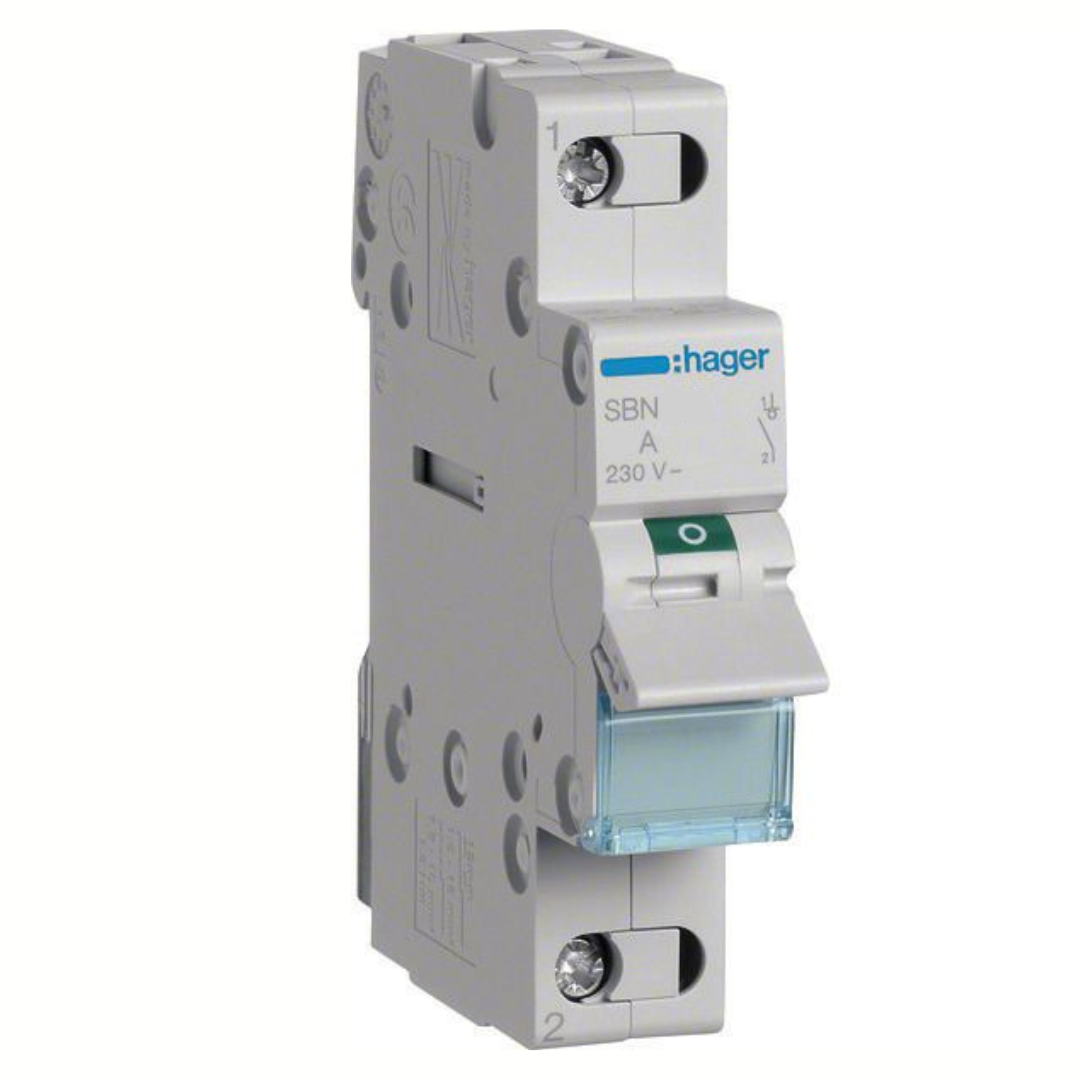 Slodzes slēdzis, SBN116, 1P, 16A, HAGER