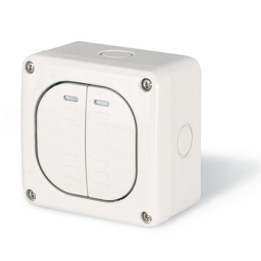 Slēdzis 2-pola virsapmetuma, 20A, 230V, IP66, PROTECTA